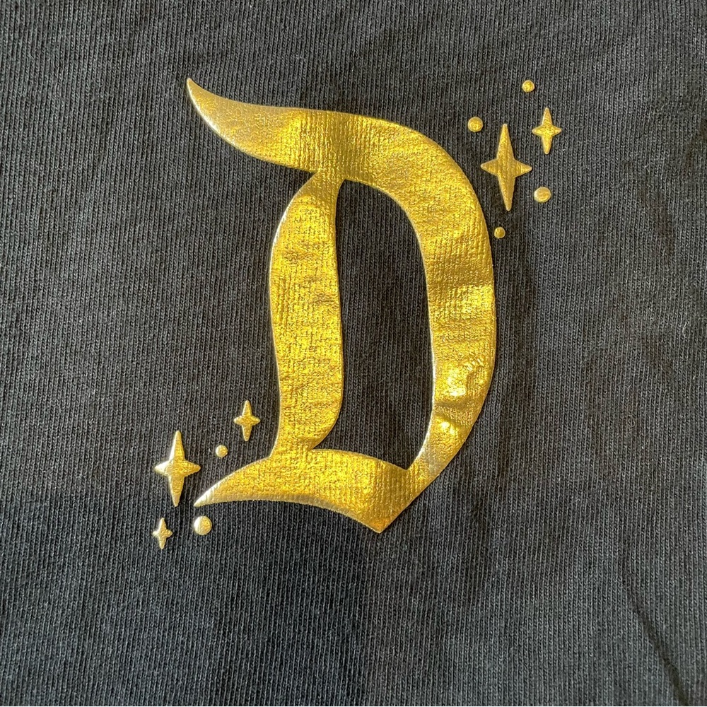 Disneyland Resort Spirit Jersey Sleeping Beauty Castle Gold Black Long Sleeve XL - Picture 3 of 8